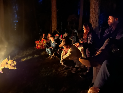 Campfire at night