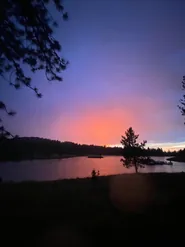 Sunset over water